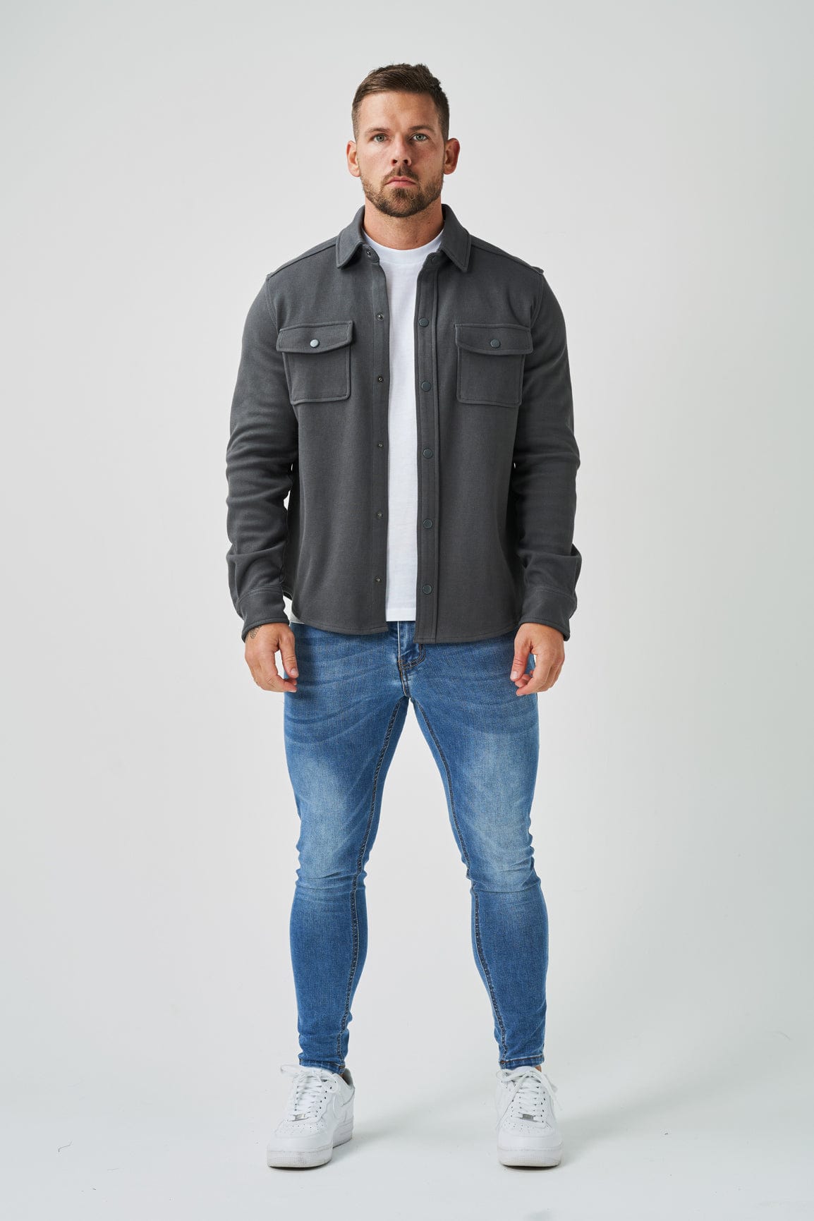 SOBRECAMISA - GRIS OSCURO