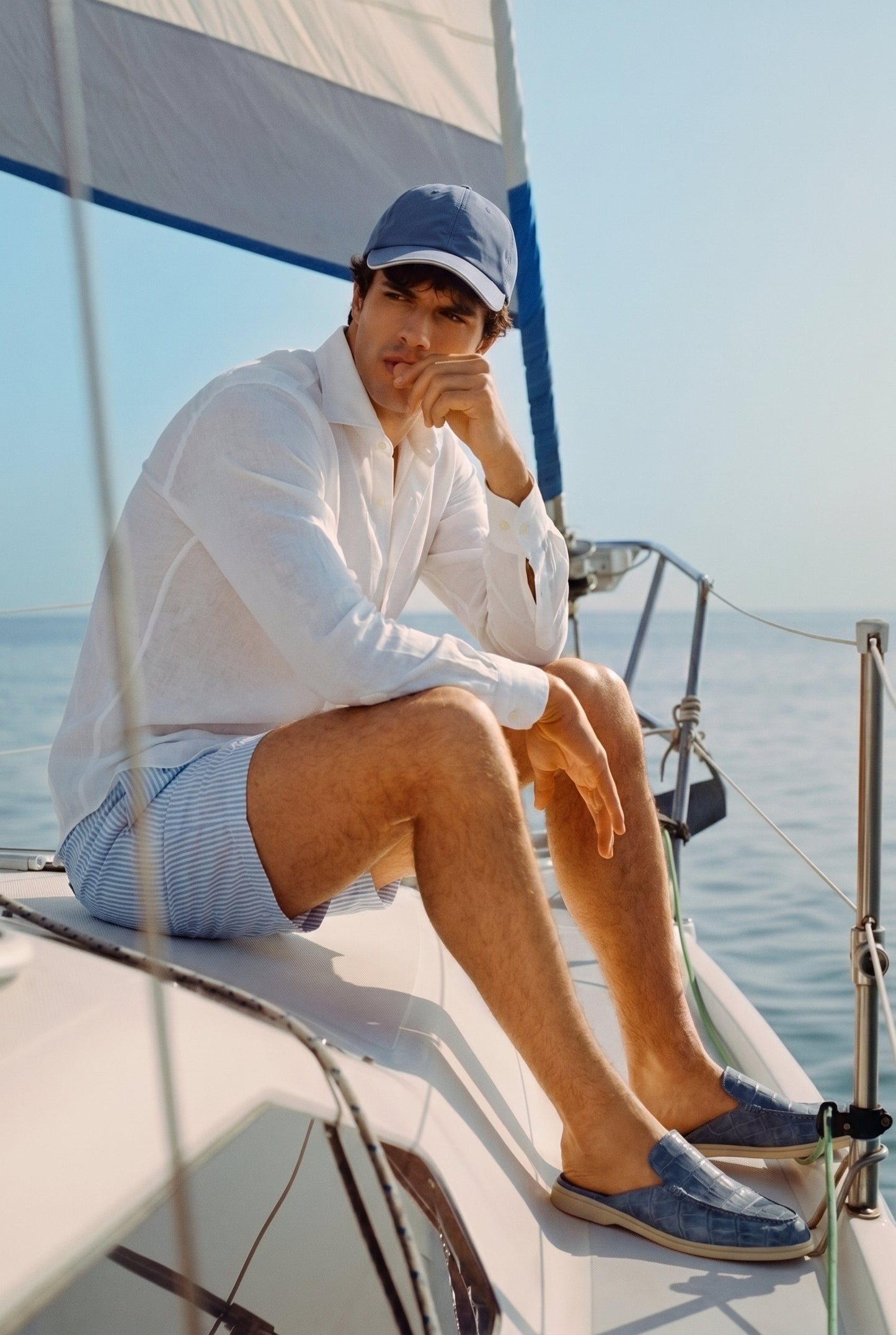 Yacht Mule i Premium Mocka – Skiffergrå