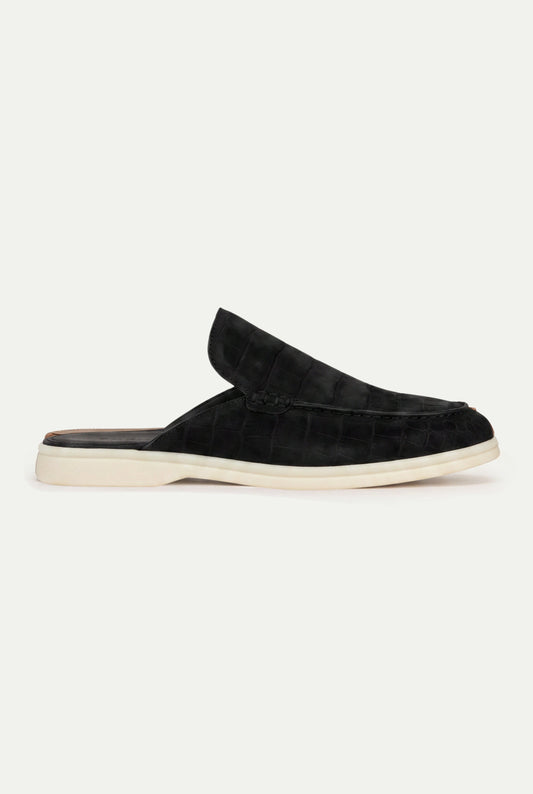 Yacht Mule i Premium Mocka – Svart