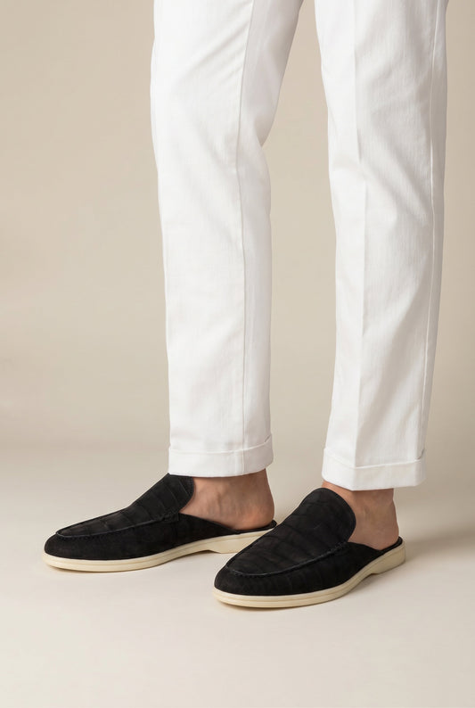 Yacht Mule i Premium Mocka – Svart