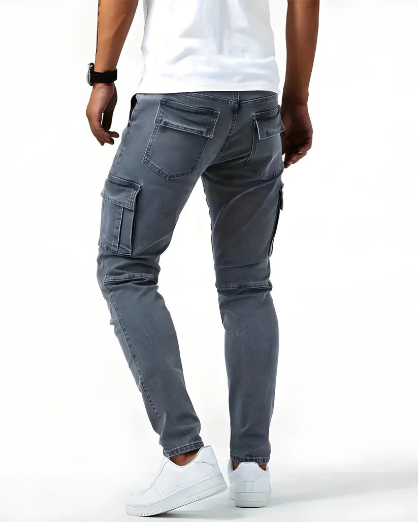 Moderna Cargojeans Herr – Grå