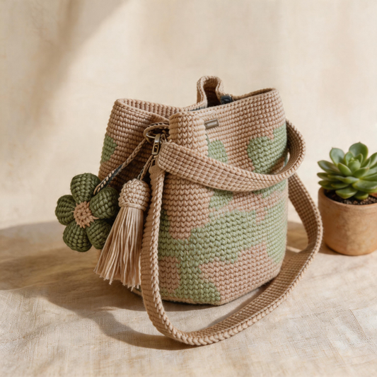 Bolso Tote Floral de Crochet Hecho a Mano🌼✨