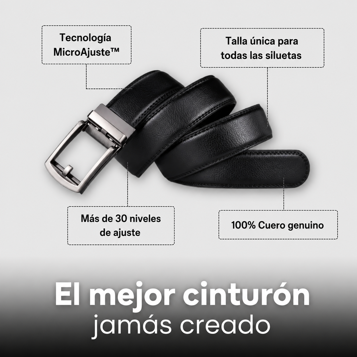 Cinturón sin agujeros con MicroAjust™