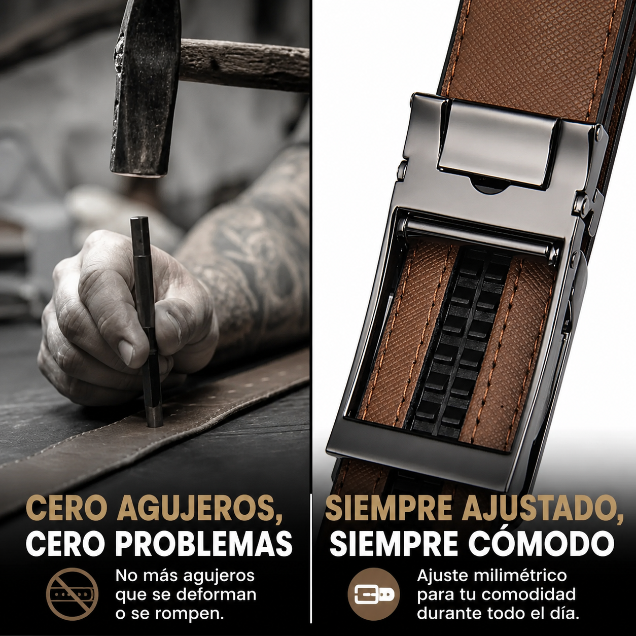 Cinturón sin agujeros con MicroAjust™
