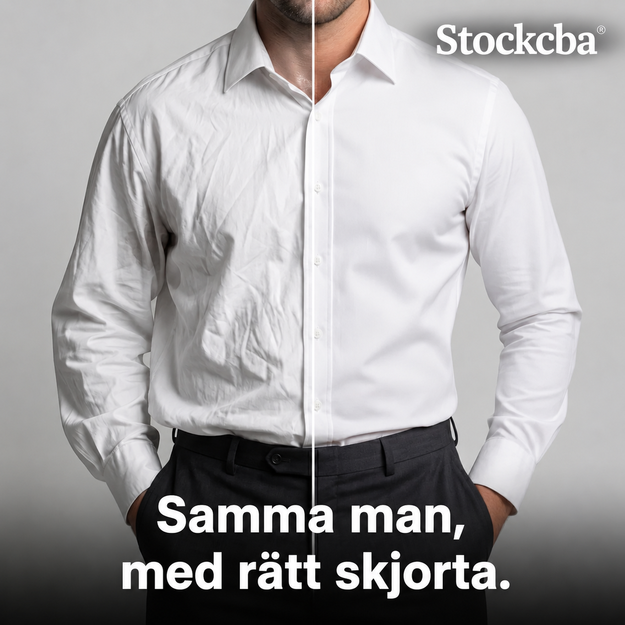 Skrynkelfri skjorta med slim fit-passform