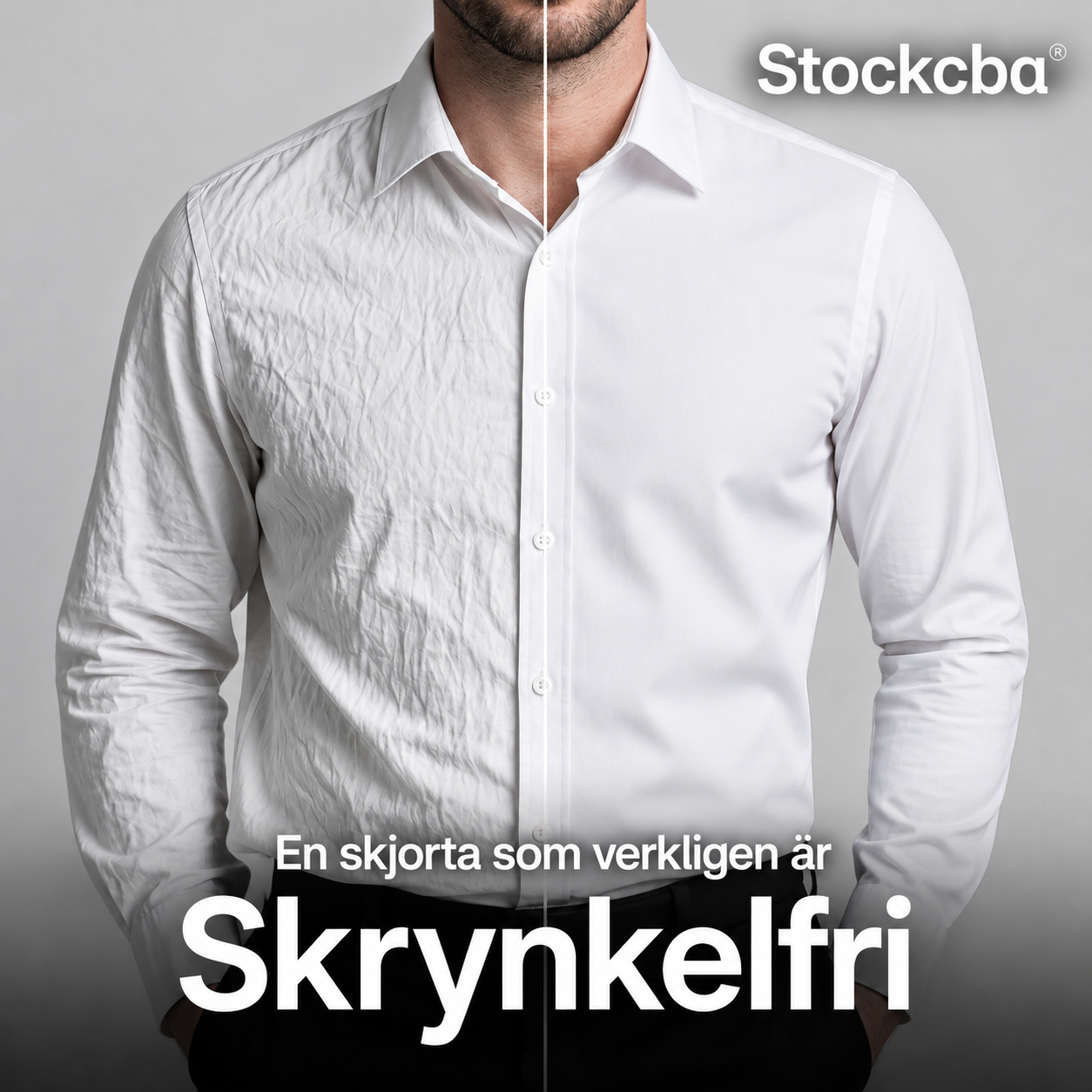 Skrynkelfri skjorta med slim fit-passform