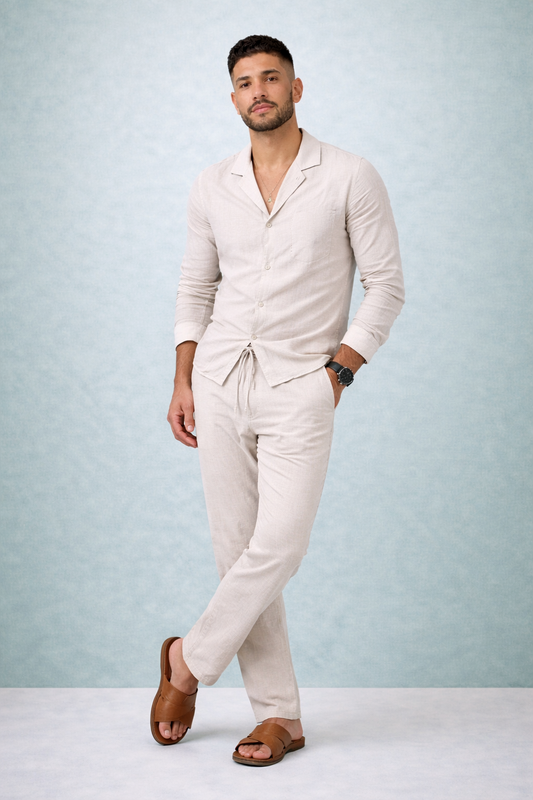 Conjunto de Lino para Hombre – Imprescindible para el Verano (Fresco y Ligero)