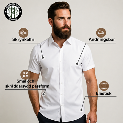 Kortärmad slim fit-skjorta