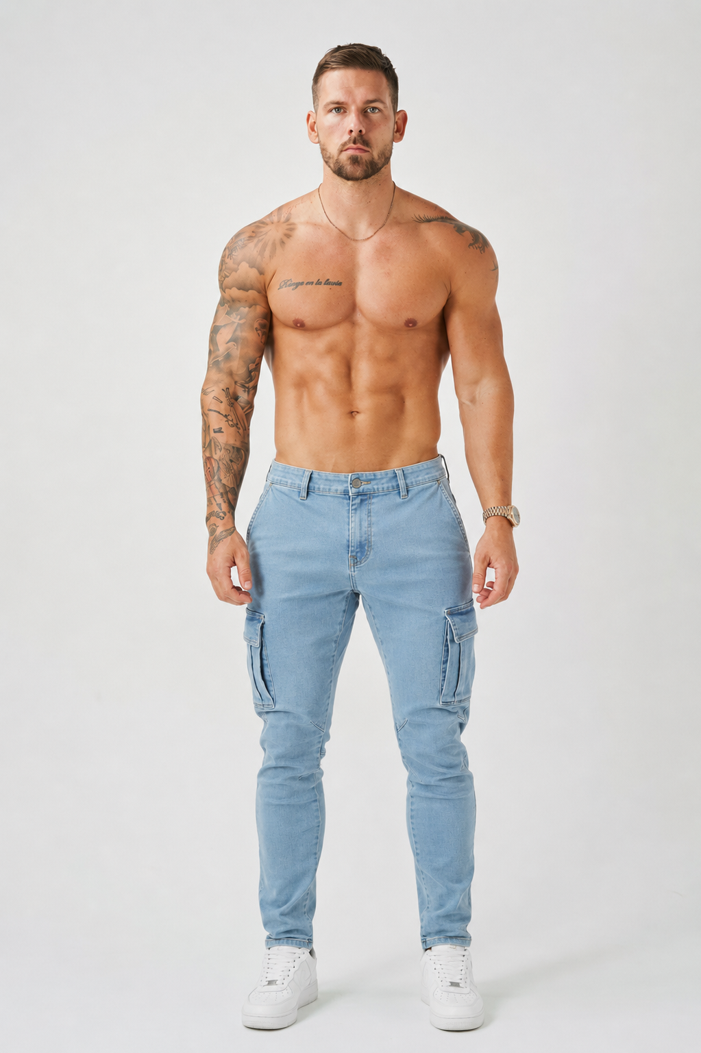 Moderna Cargojeans Herr – Blå