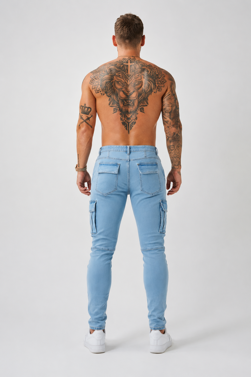 Moderna Cargojeans Herr – Blå