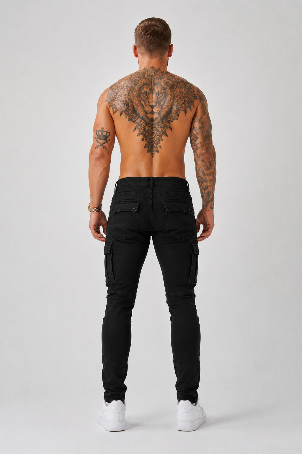 Moderna Cargojeans Herr – Svart