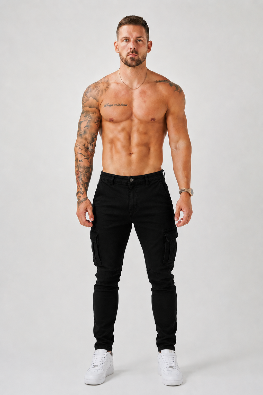 Moderna Cargojeans Herr – Svart