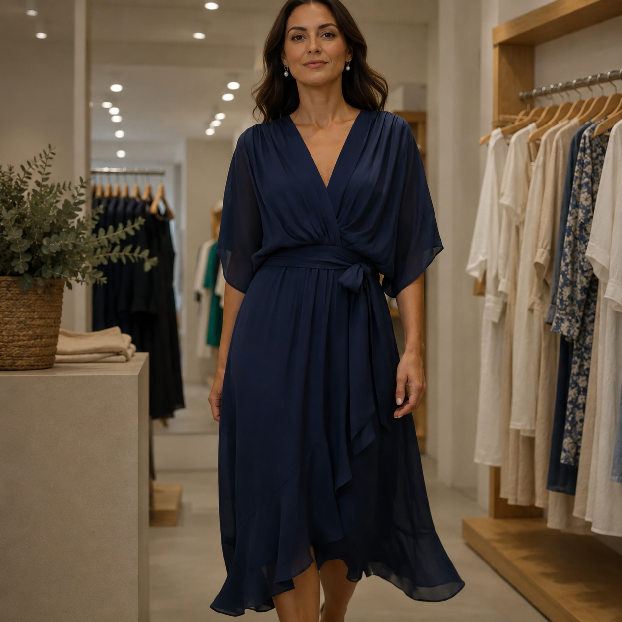 Monica - Vestido con escote en V