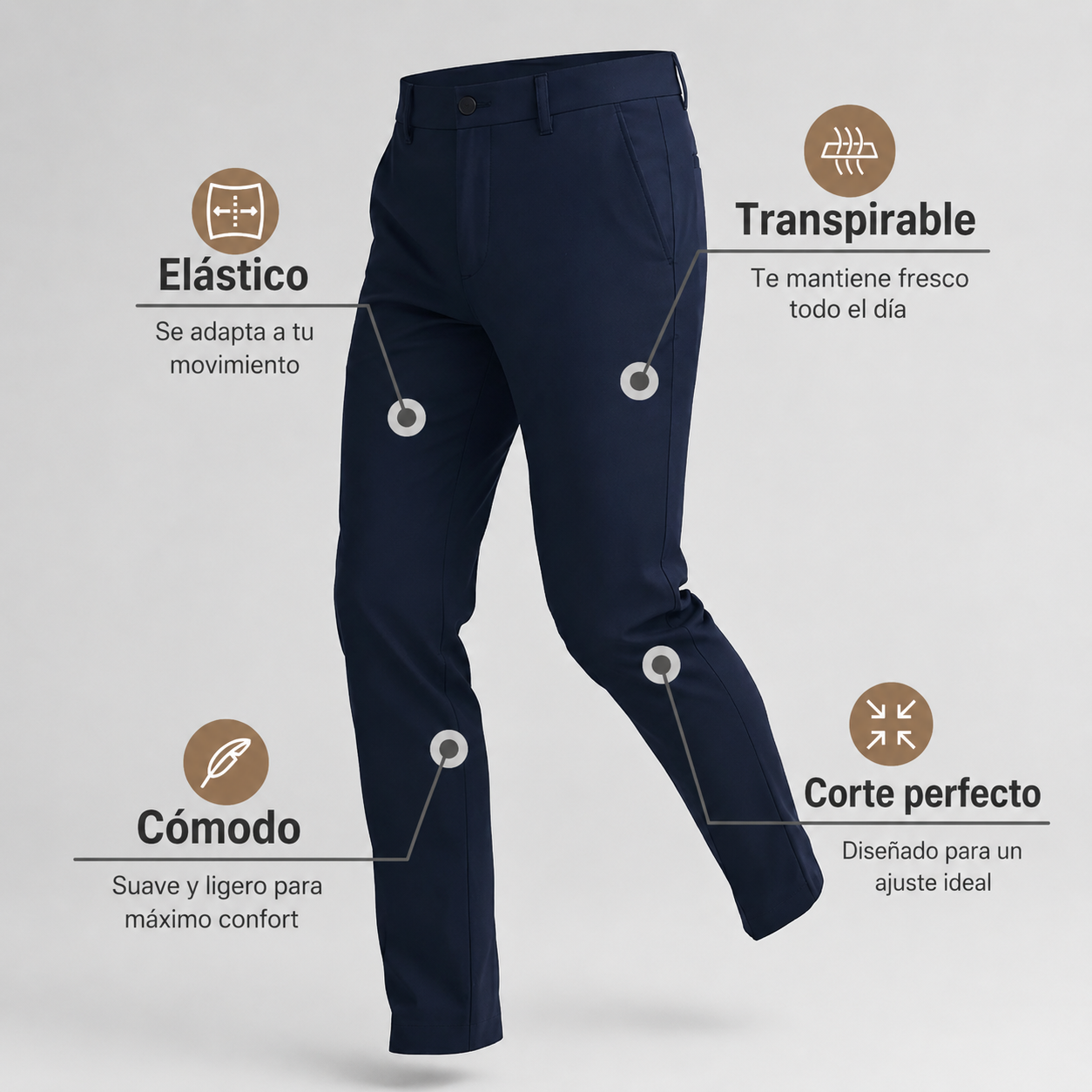 Pantalón elástico premium que se adapta a ti