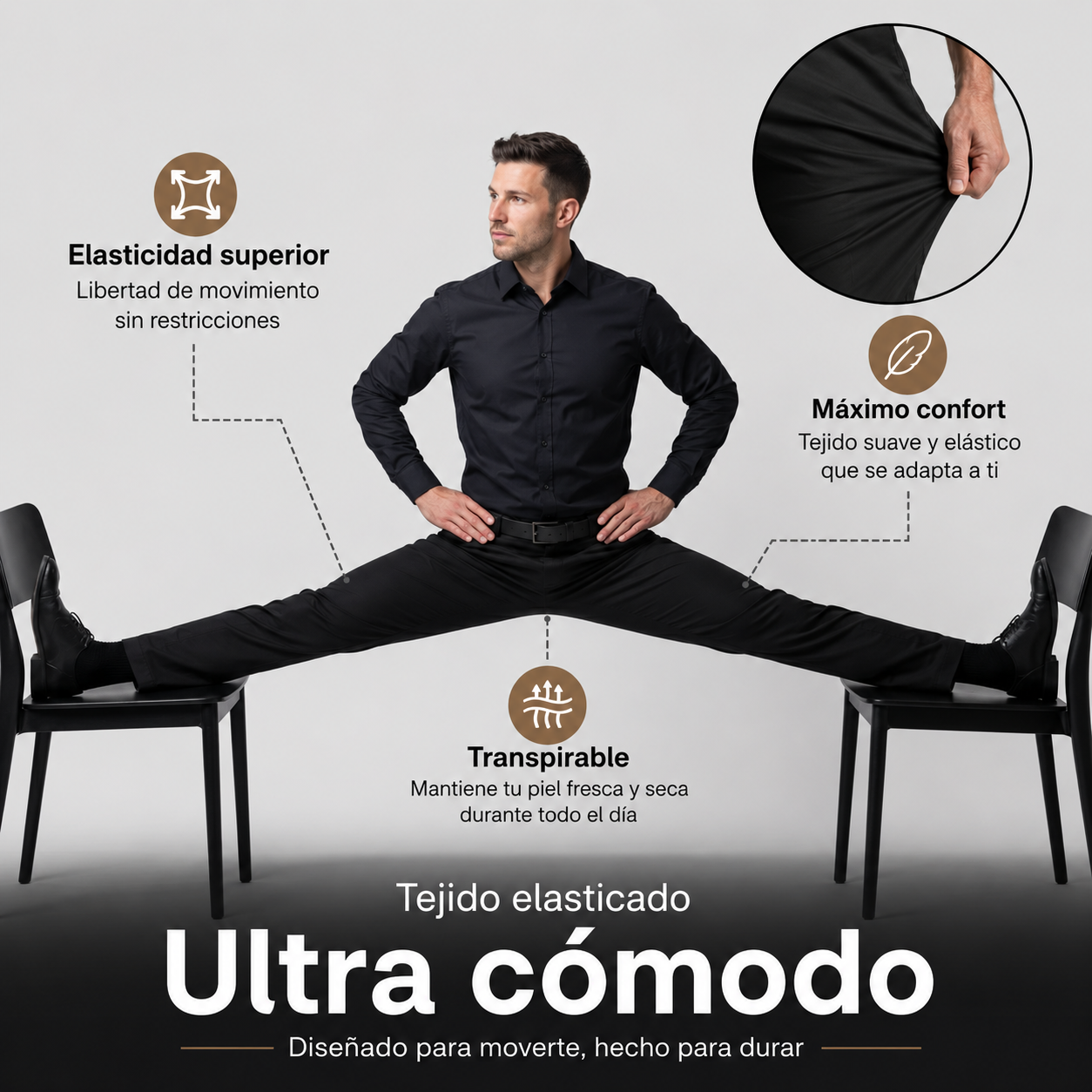 Pantalón elástico premium que se adapta a ti
