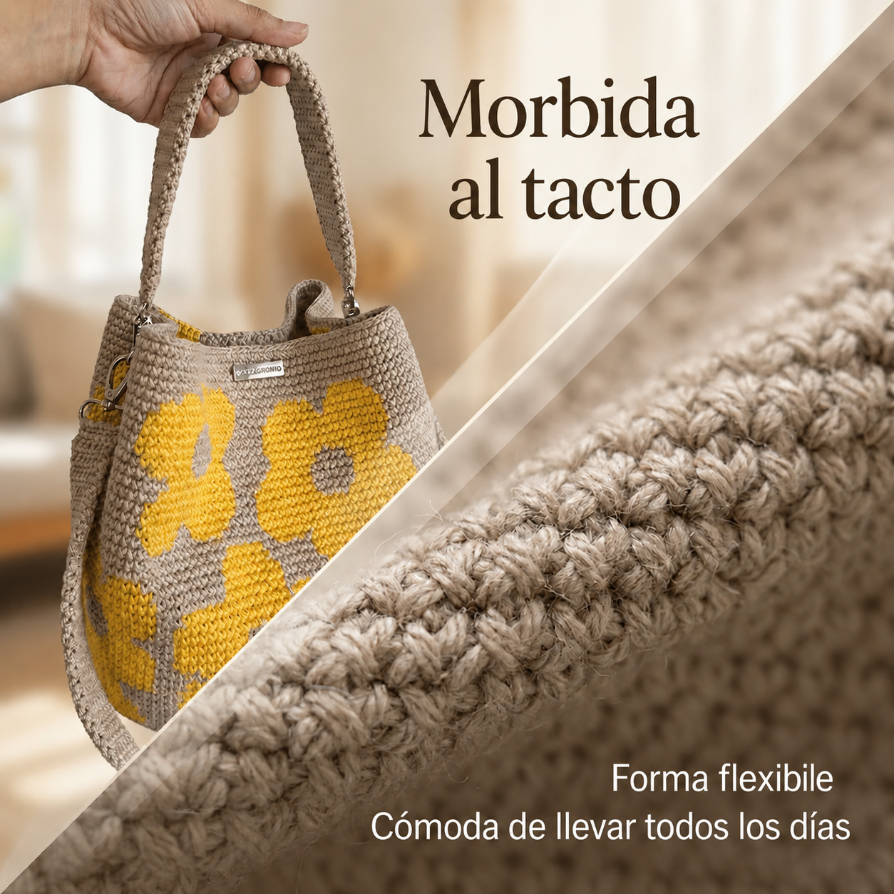 Bolso Tote Floral de Crochet Hecho a Mano🌼✨