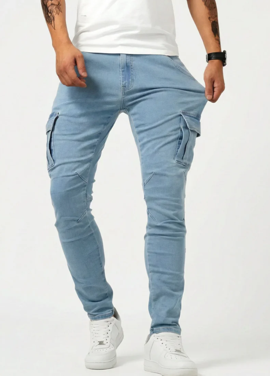 Moderna Cargojeans Herr – Blå
