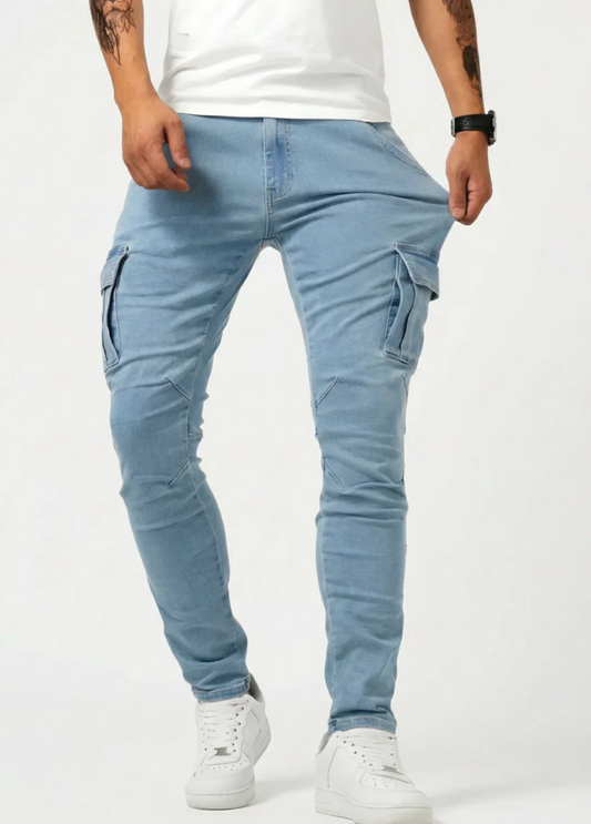 Moderna Cargojeans Herr – Blå