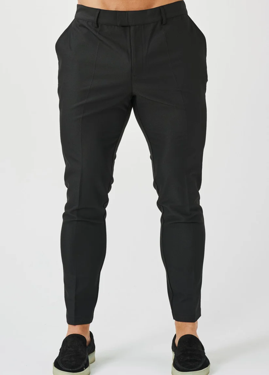 STRETCH PANTALÓN TEJIDO - NEGRO