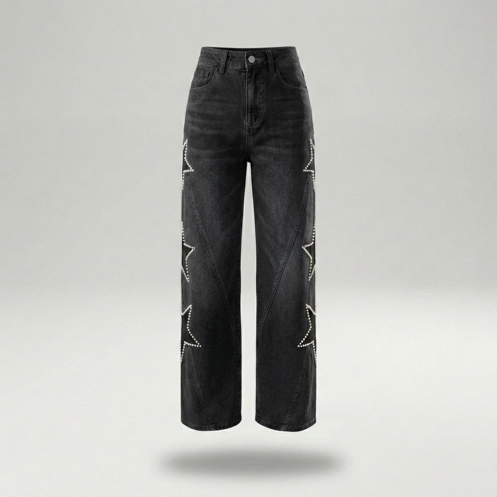 Jeans, casual, med stjärnor