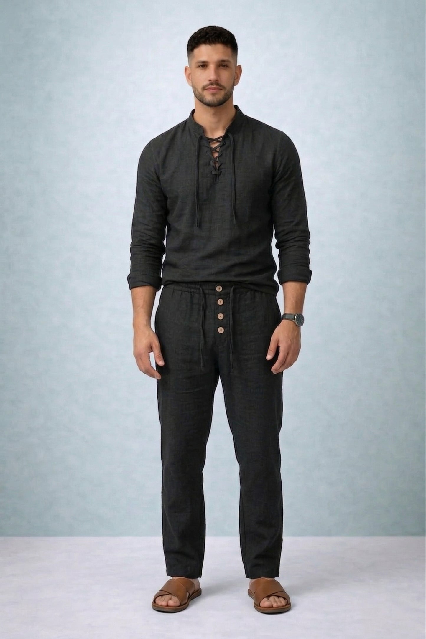 Conjunto Lino Cuello V Premium