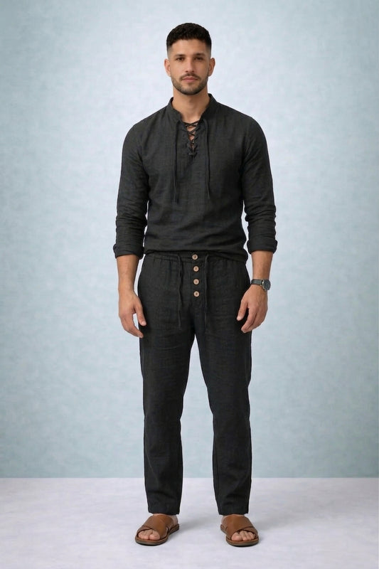 Conjunto Lino Cuello V Premium