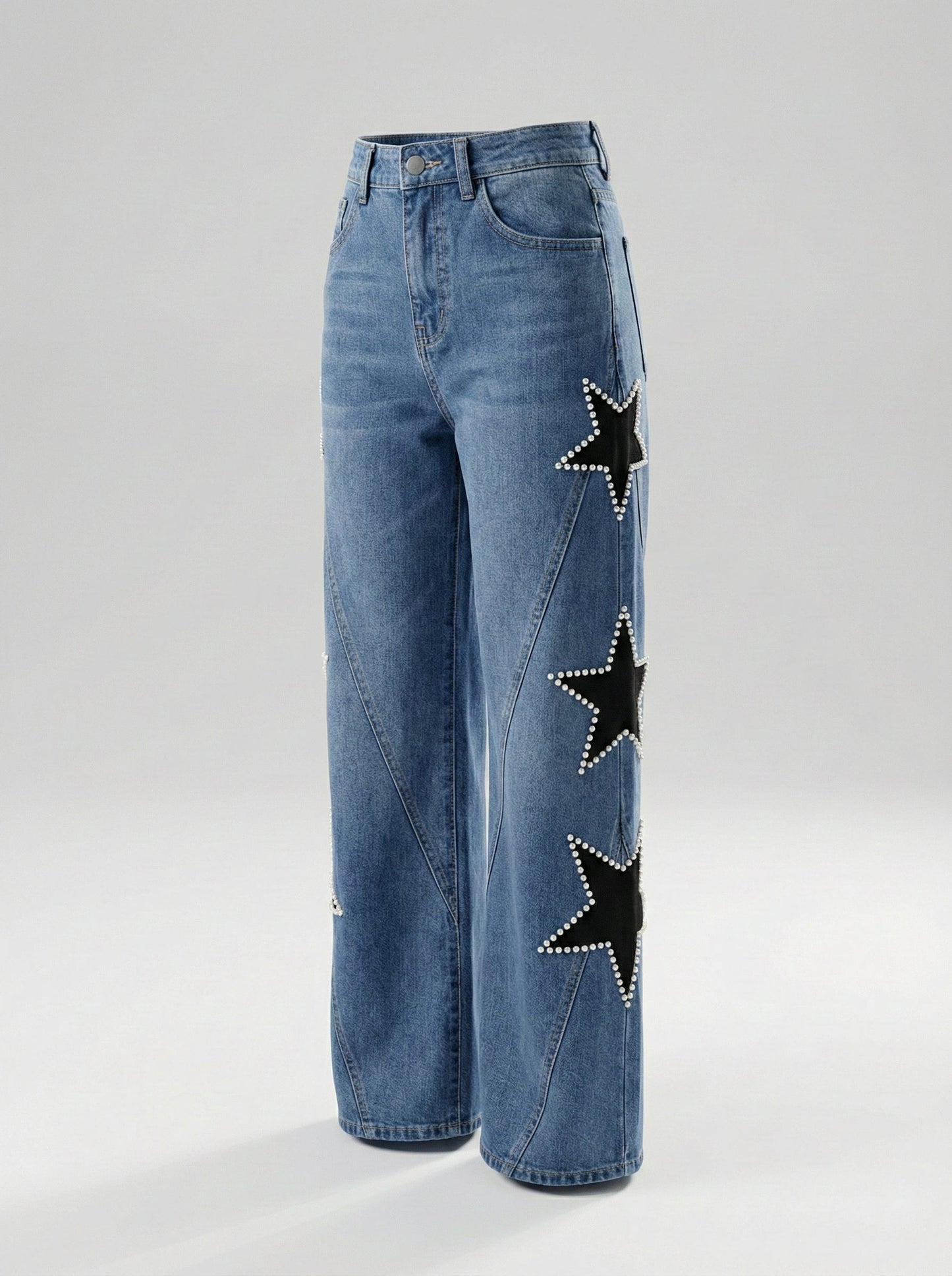 Jeans, casual, med stjärnor