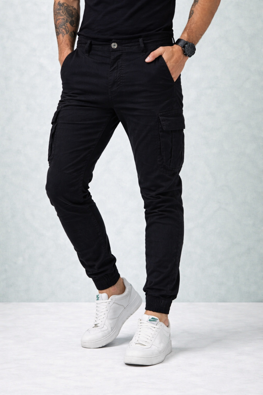 PANTALONES CON BOLSILLOS Y PUÑOS