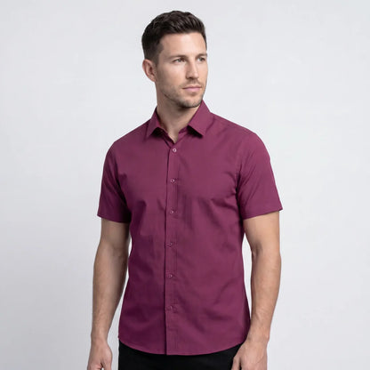 Camisa de manga corta sin arrugas que se adapta a ti