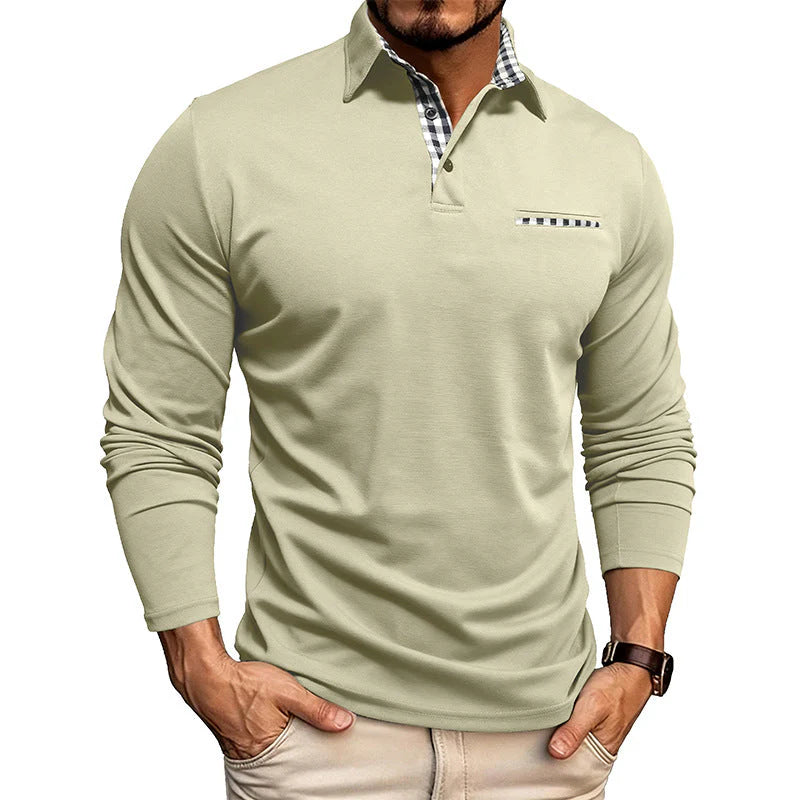 William premium långärmad pikétröja