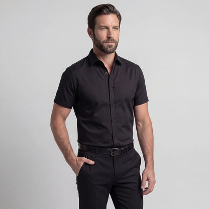 Camisa de manga corta sin arrugas que se adapta a ti