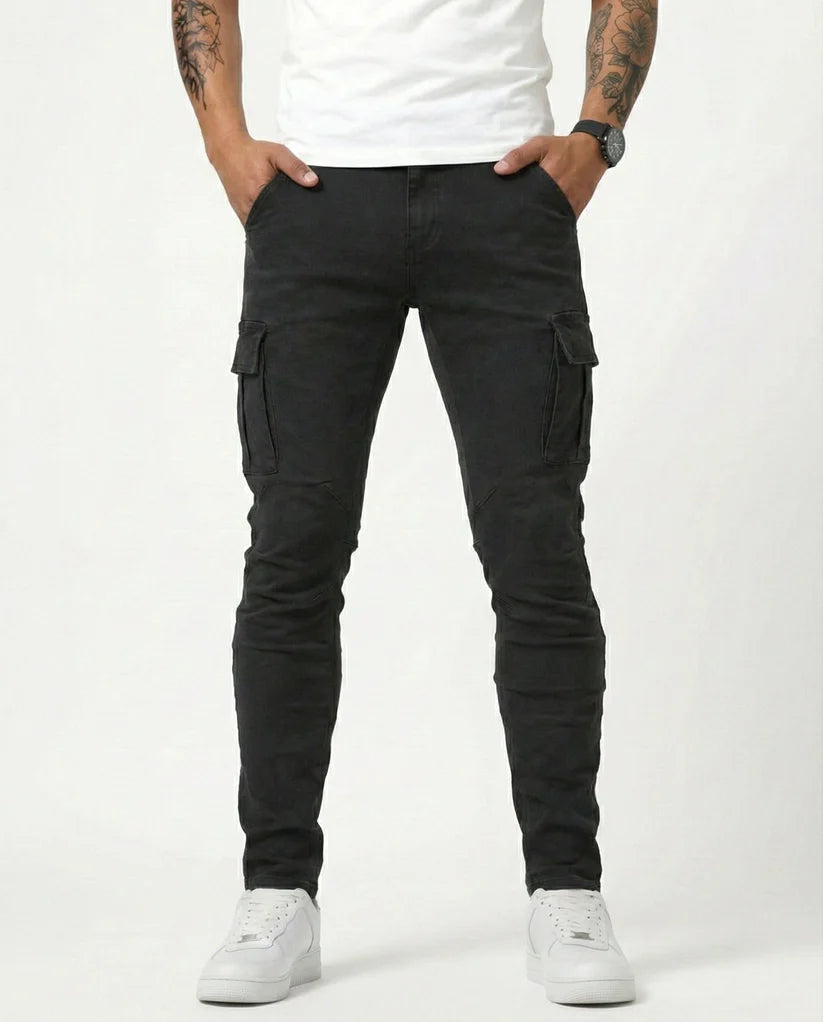 Moderna Cargojeans Herr – Svart