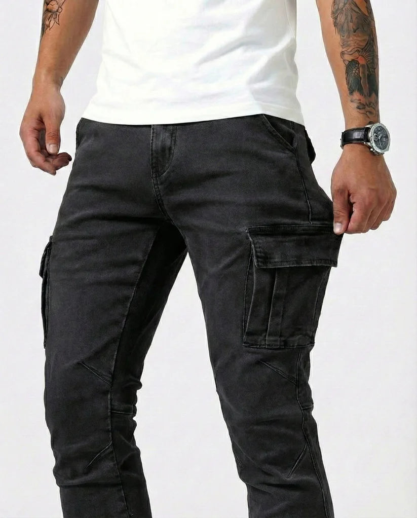 Moderna Cargojeans Herr – Svart