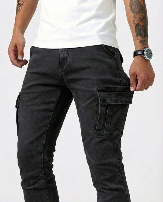 Moderna Cargojeans Herr – Svart
