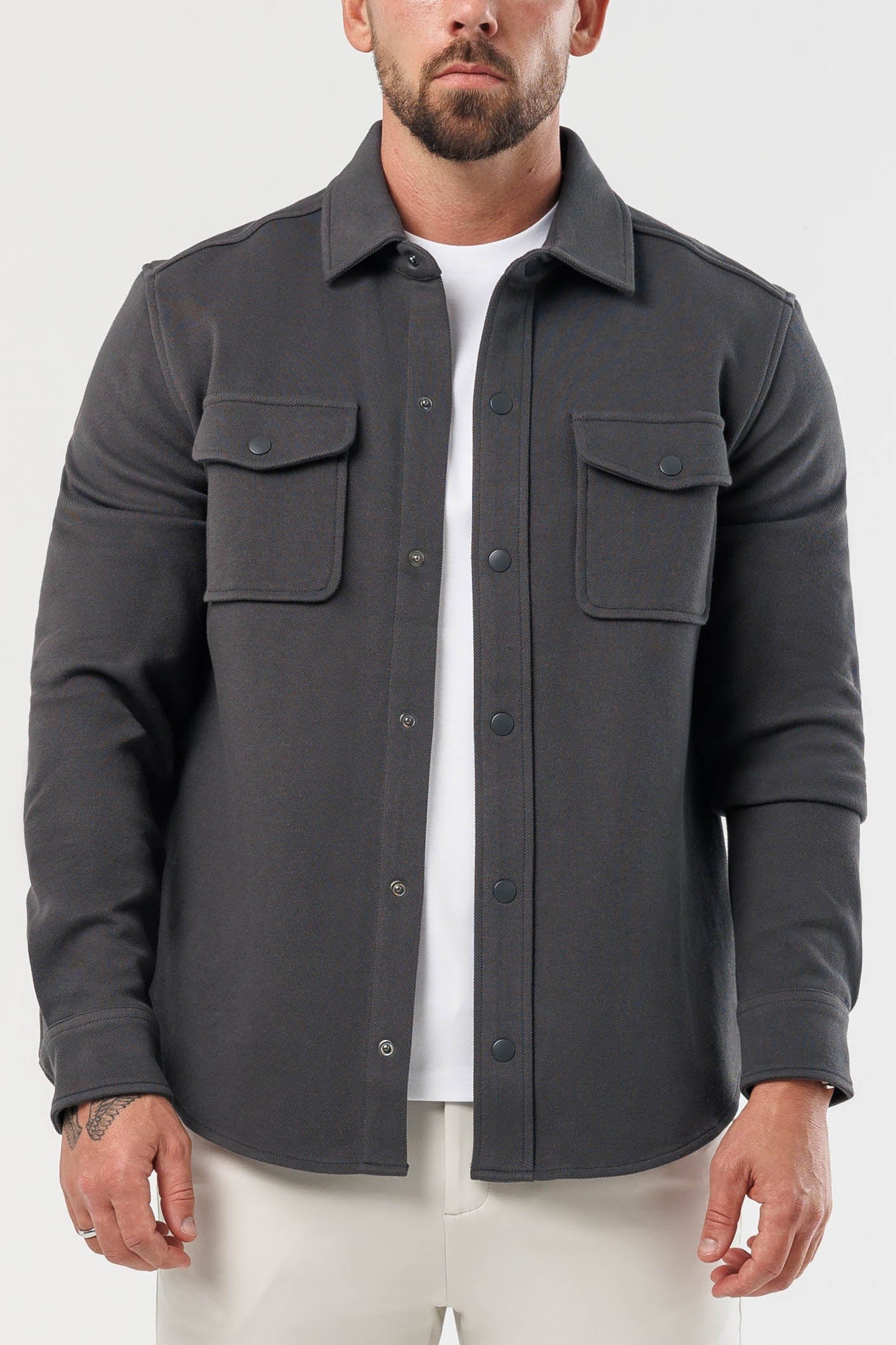 SOBRECAMISA - GRIS OSCURO