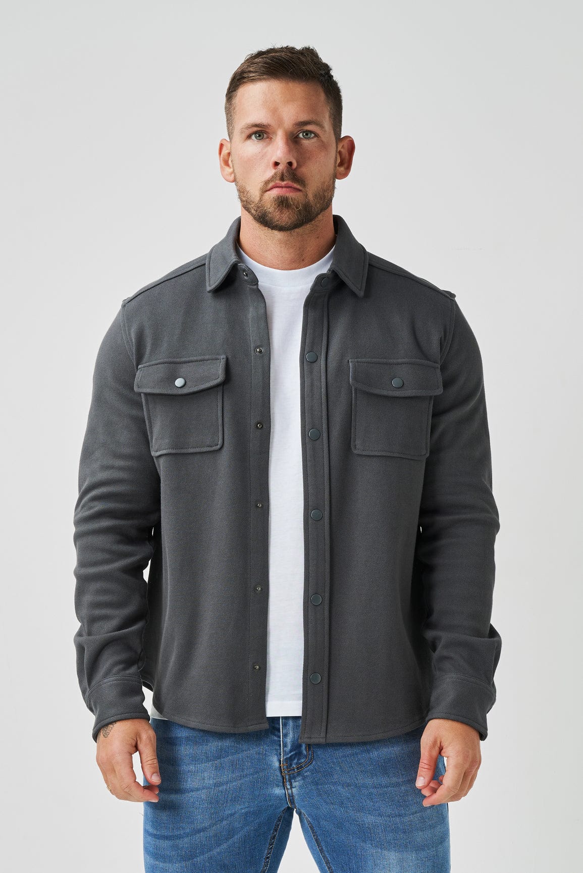 SOBRECAMISA - GRIS OSCURO