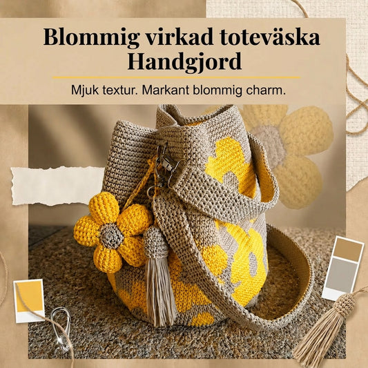 Bolso Tote Floral de Crochet Hecho a Mano🌼✨🇸🇪