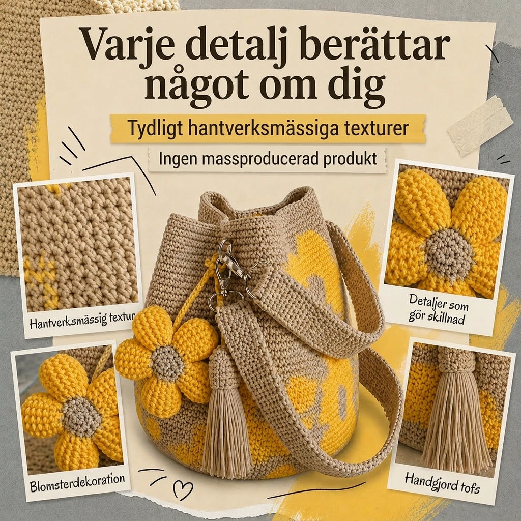 Bolso Tote Floral de Crochet Hecho a Mano🌼✨🇸🇪