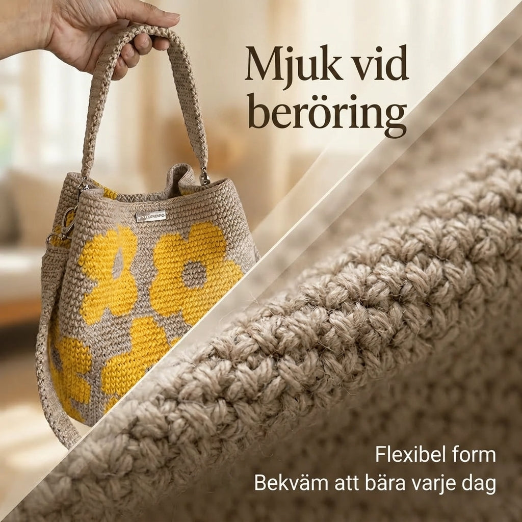 Bolso Tote Floral de Crochet Hecho a Mano🌼✨🇸🇪