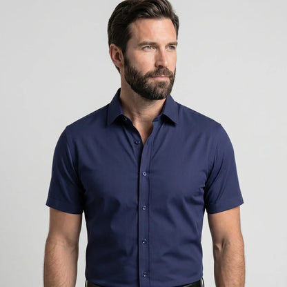 Camisa de manga corta sin arrugas que se adapta a ti