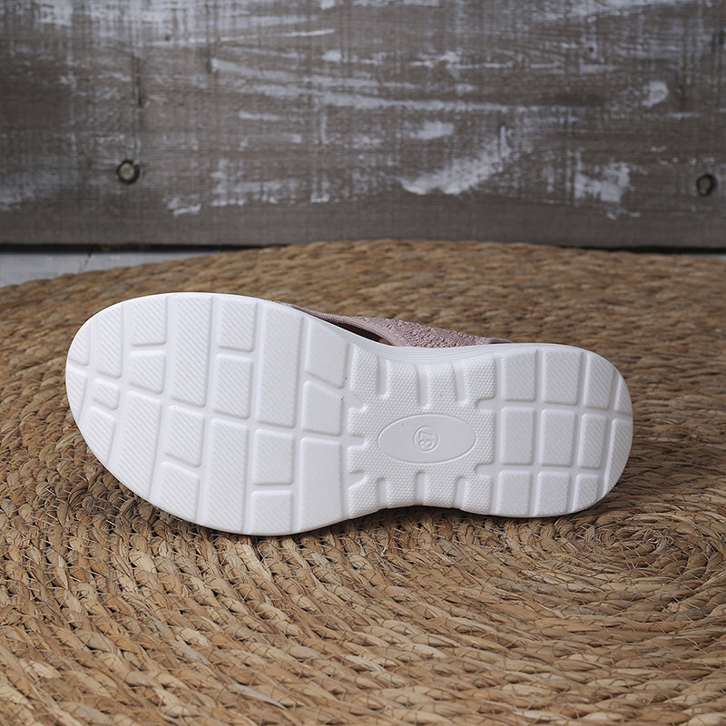 Sandalias de plataforma transpirables de punto para mujer: ligeras y cómodas